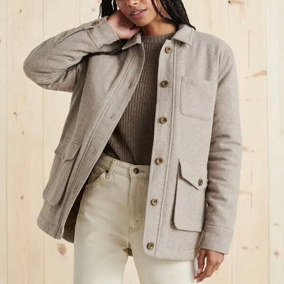 Jenni Kayne Farmhouse Ash Chore Barn Jacket XXL NEW Wool Quilted Lining Coat